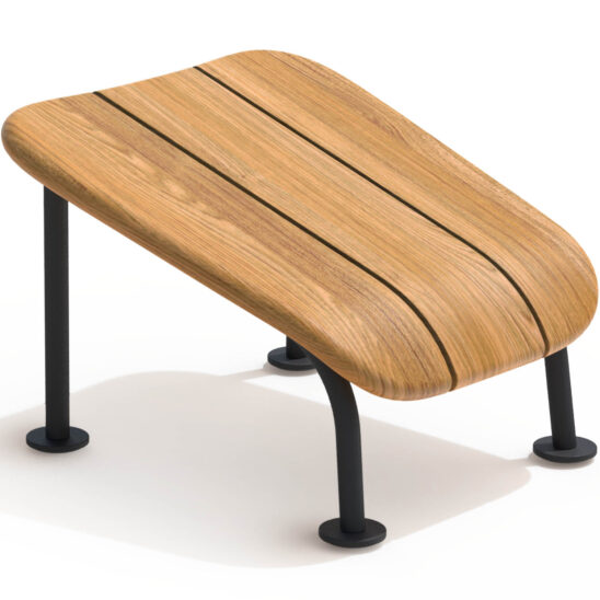 Skargaarden Böste fotpall svart/teak