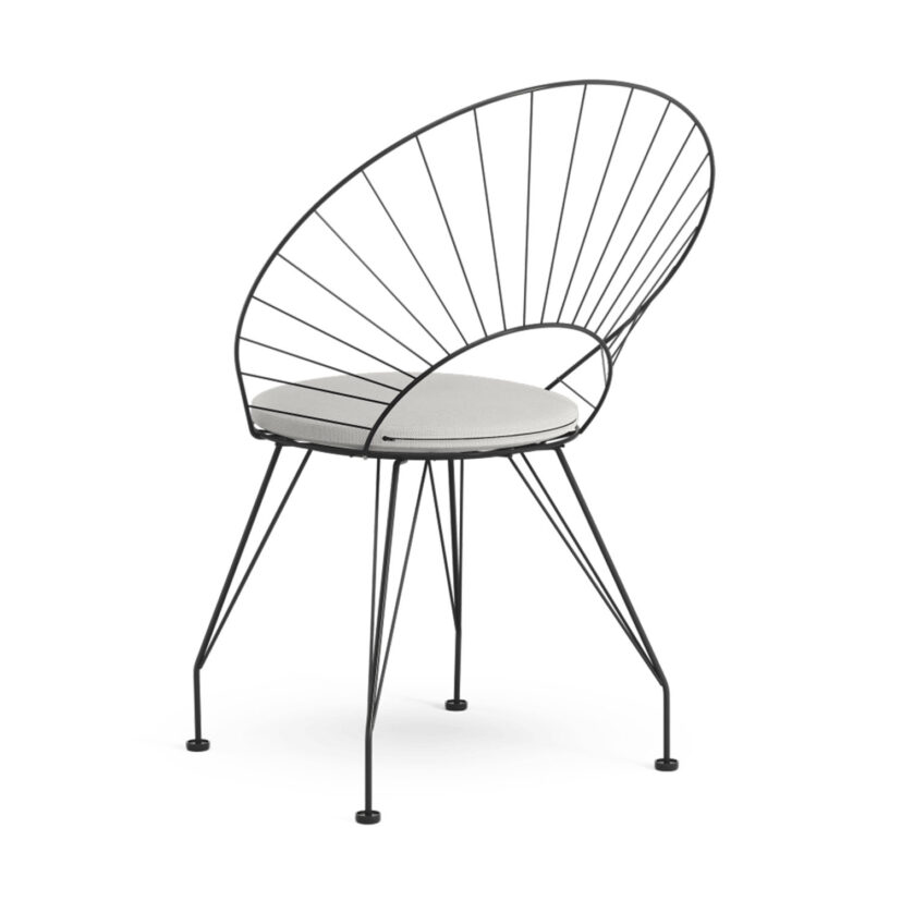 Desirée stol svart, inkl. ljusgrå sittdyna.