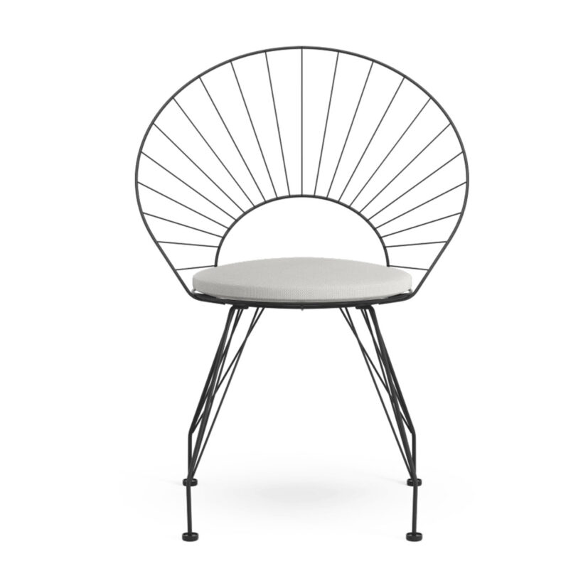 Desirée stol svart, inkl. ljusgrå sittdyna.