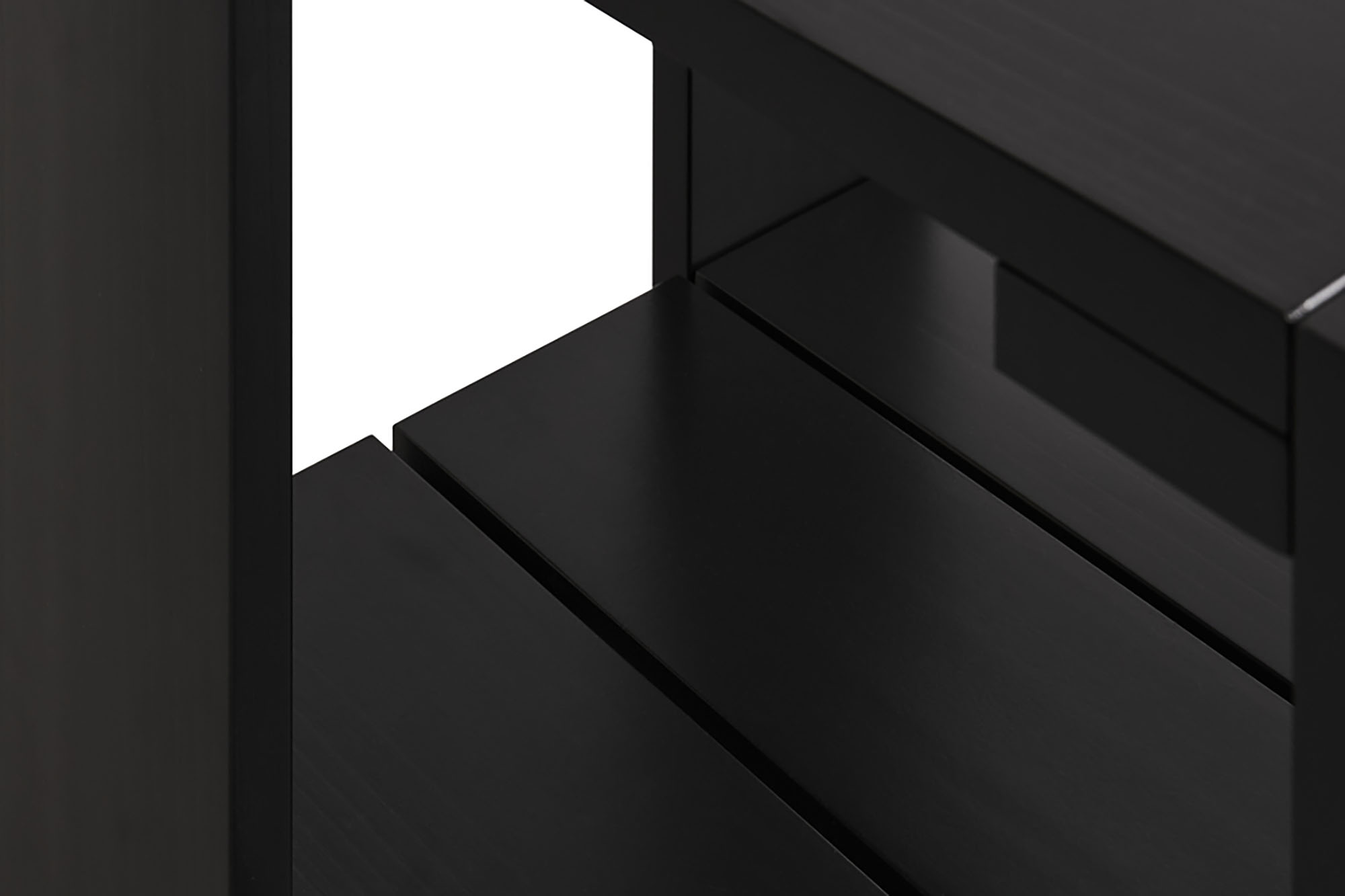 Crate sidobord svart furu 45x45 cm