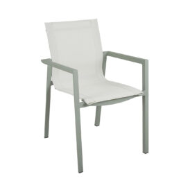 Delia karmstol i färgen Dusty Green med textilen i offwhite.Delia är en modern kollektion som...