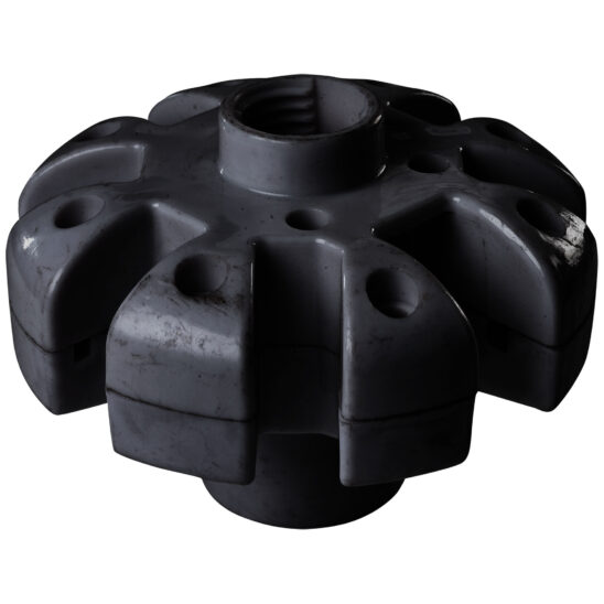 Linz fäste övre Svart (runda)