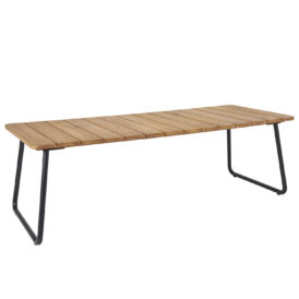 Nolli matbord Svart/teak 225x90 cm