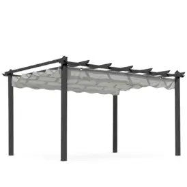 Skanör pergola grå/ljusgrå 300x400 cm