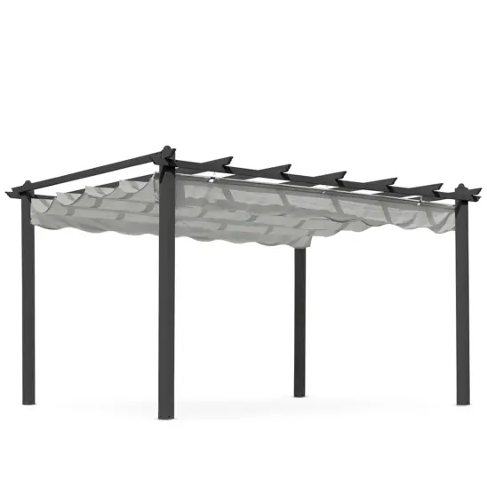 Skanör pergola grå/ljusgrå 300x400 cm