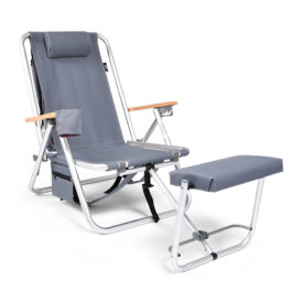 Fritab Roxy friluftsstol med kylbag och mobilficka grå