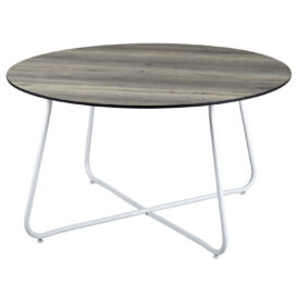 Taverny soffbord vit/Natur Trä Ø85 cm