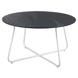 Taverny soffbord vit/Mörkgrå Sten Ø85 cm