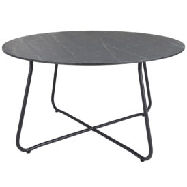 Taverny soffbord svart/Mörkgrå Sten Ø85 cm