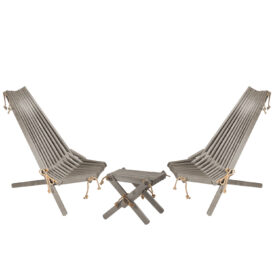 Ecochair/Lilli Set Björk oljad grå