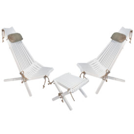 Ecochair/Lilli Set Björk vitmålad