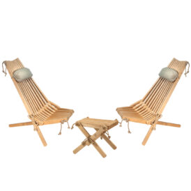 Ecochair/Lilli Set Björk oljad ljusbrun