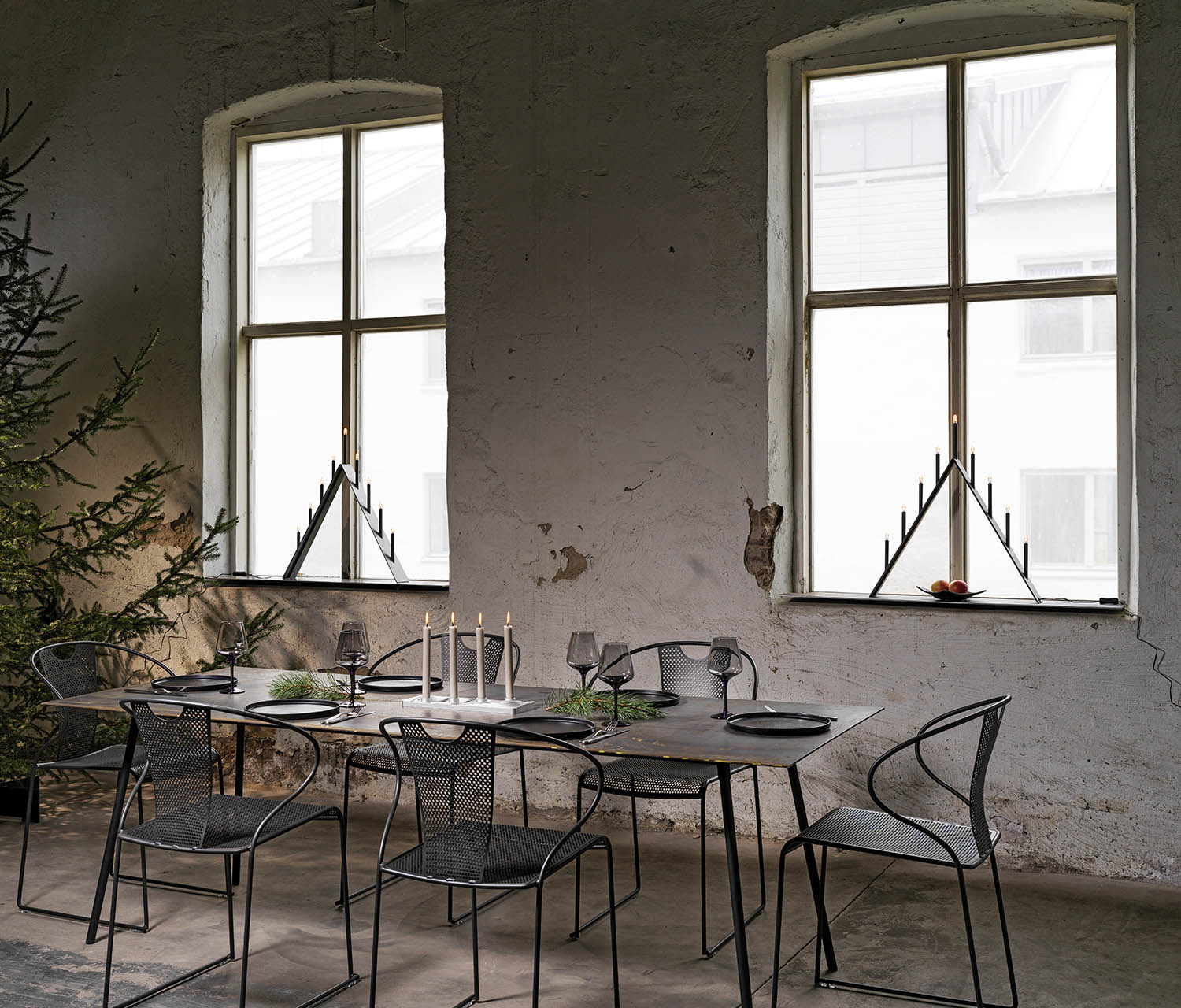 Ella bord mörkgrå 220x90 cm