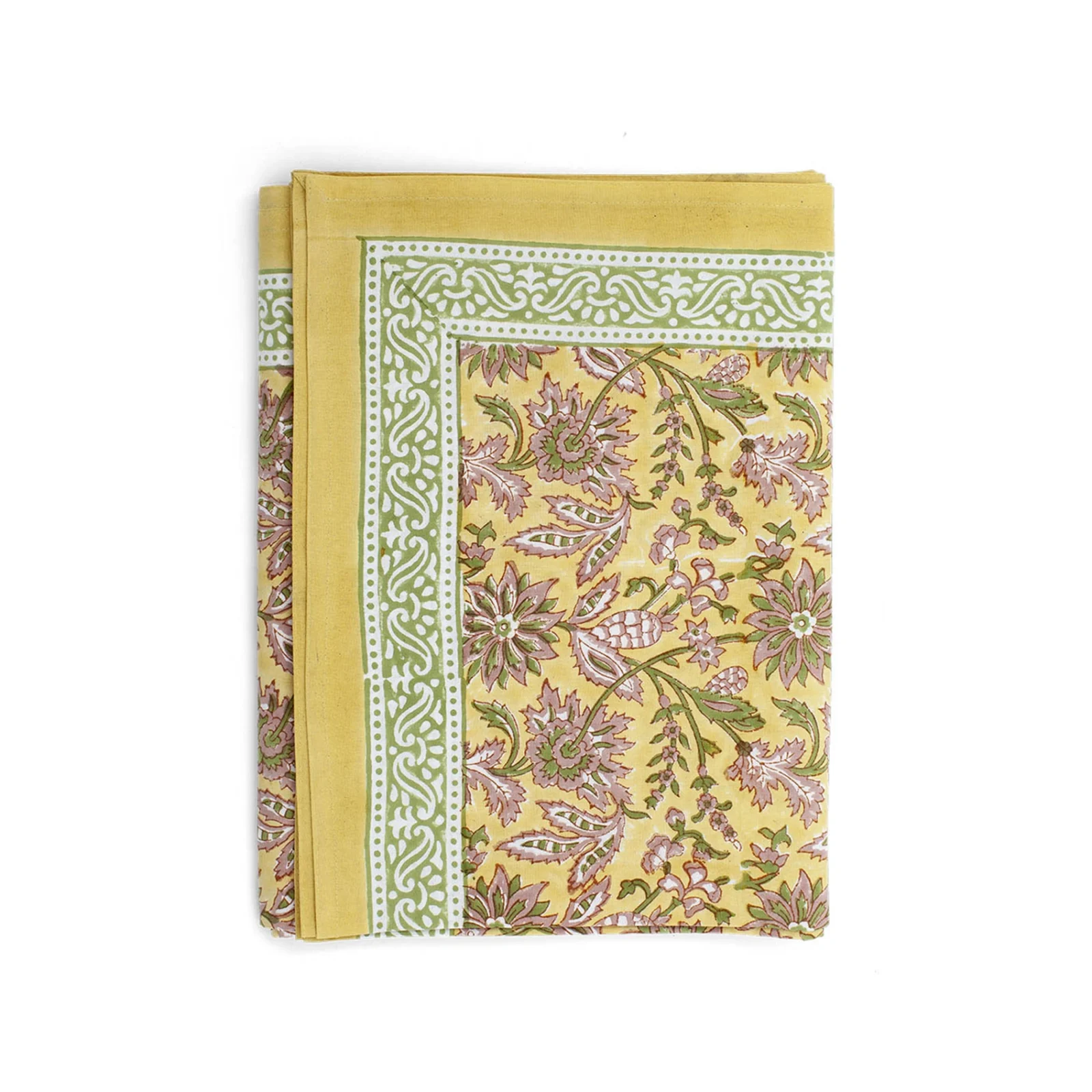 Bordsduk Indian Summer gul/rosa, 150x350 cm