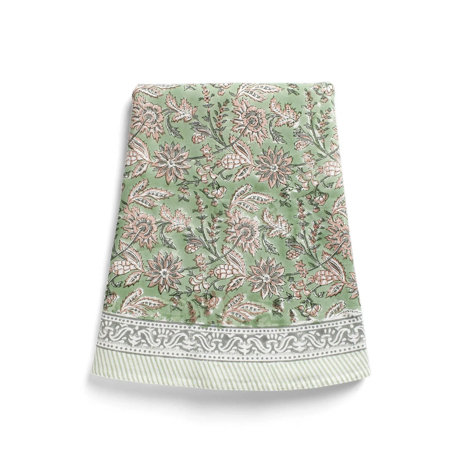 Bordsduk Indian Summer grön, Ø220 cm