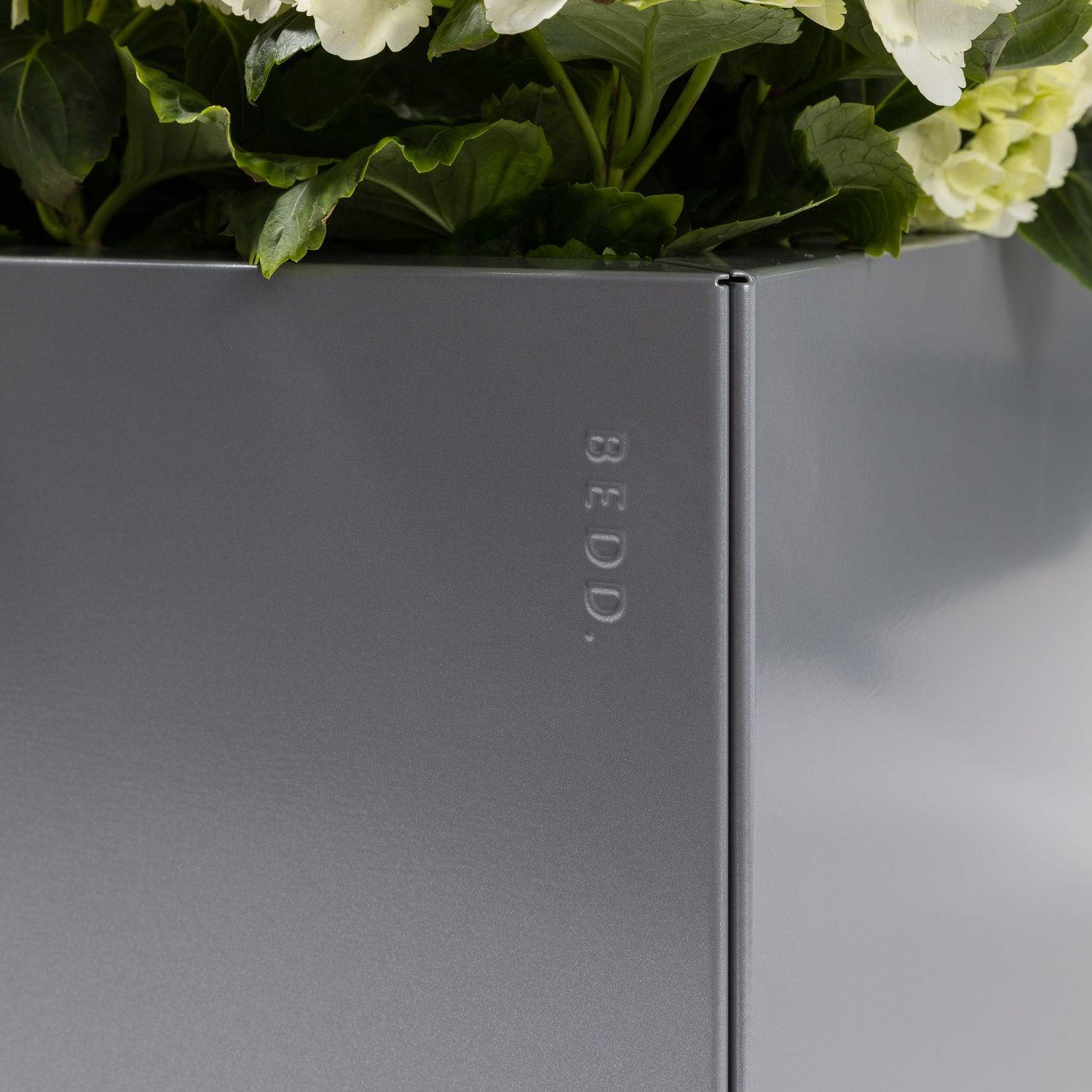 BEDD odlingslåda med ben/hjul, Grå 60x60x50 cm