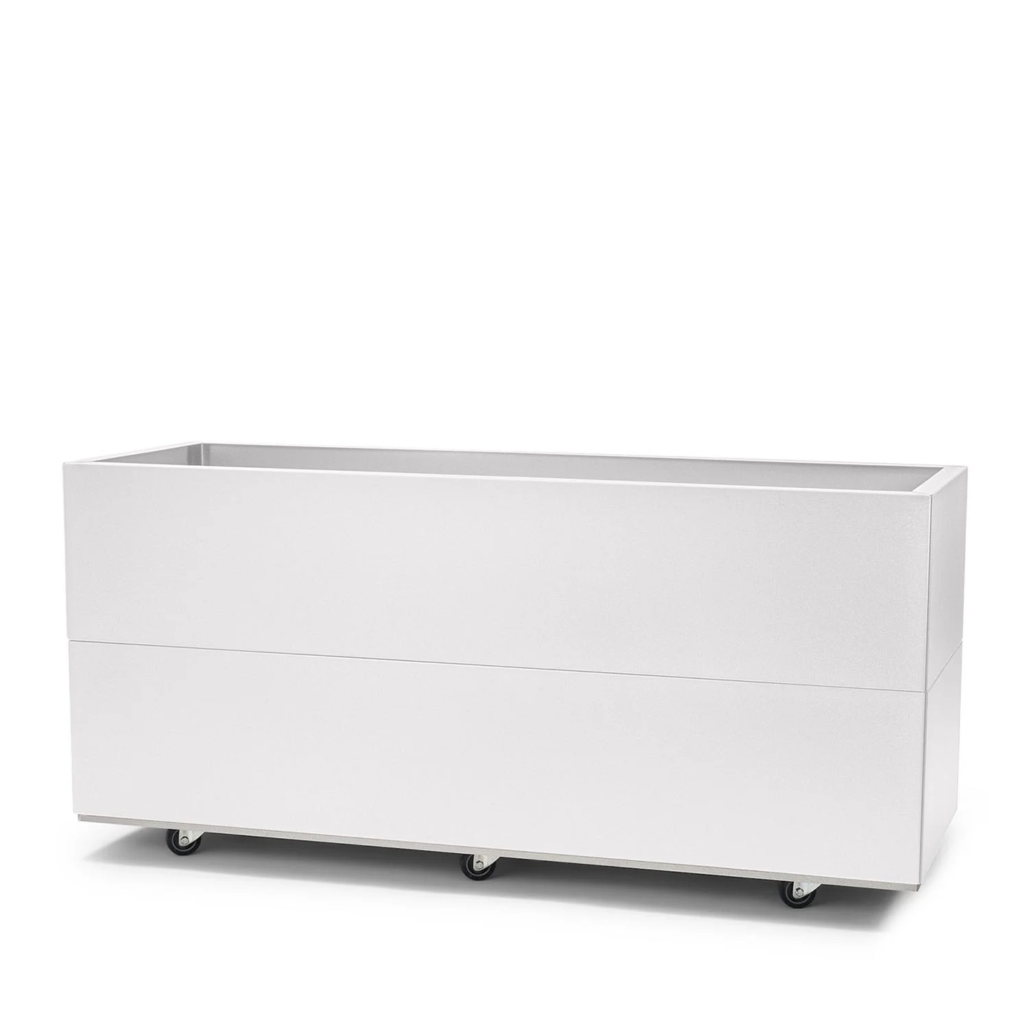 BEDD odlingslåda med ben/hjul, Vit 120x40x50 cm