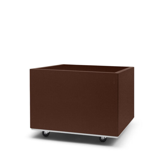 BEDD odlingslåda med ben/hjul, Rostlack 60x60x40 cm