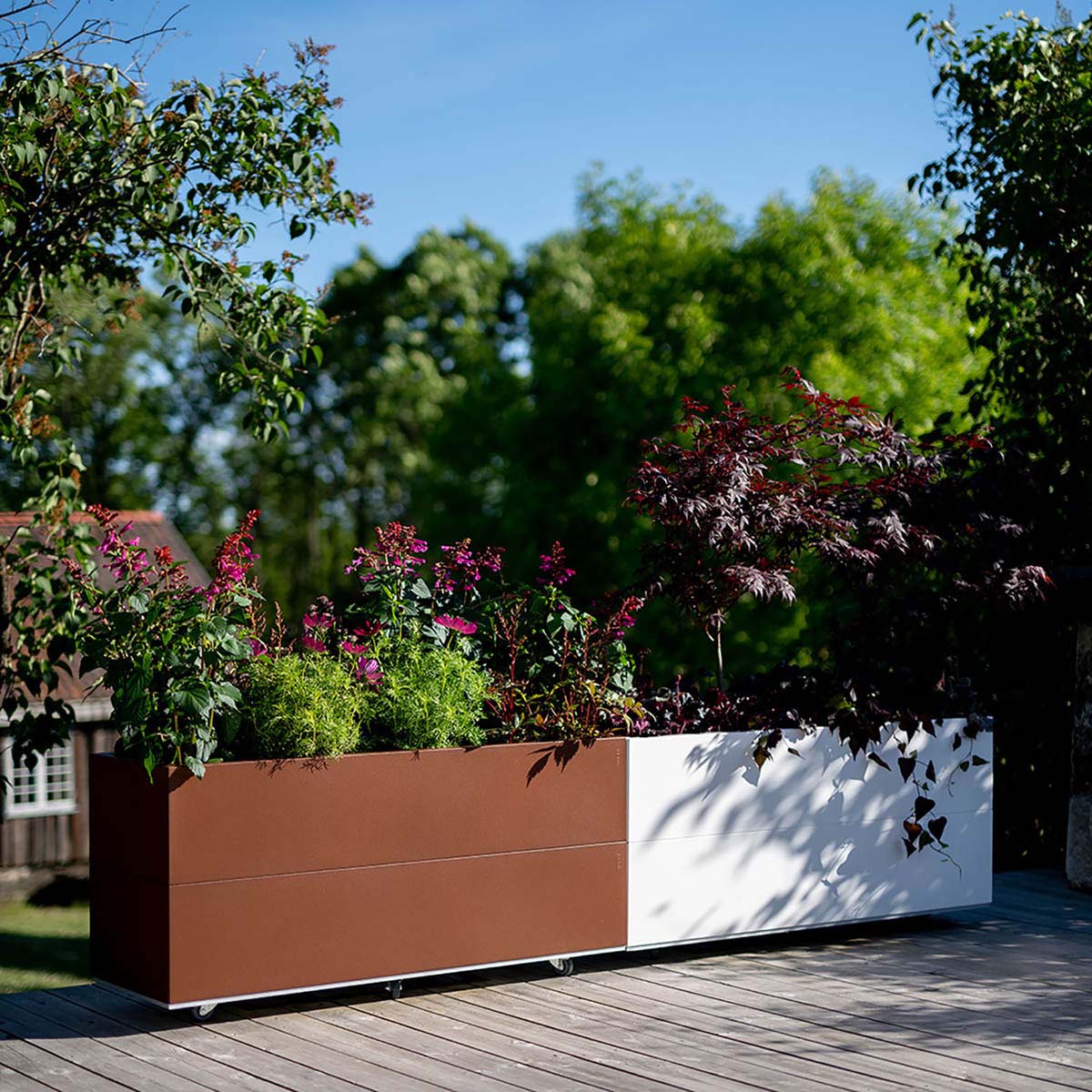 BEDD odlingslåda, Rostlack 120x40x50 cm