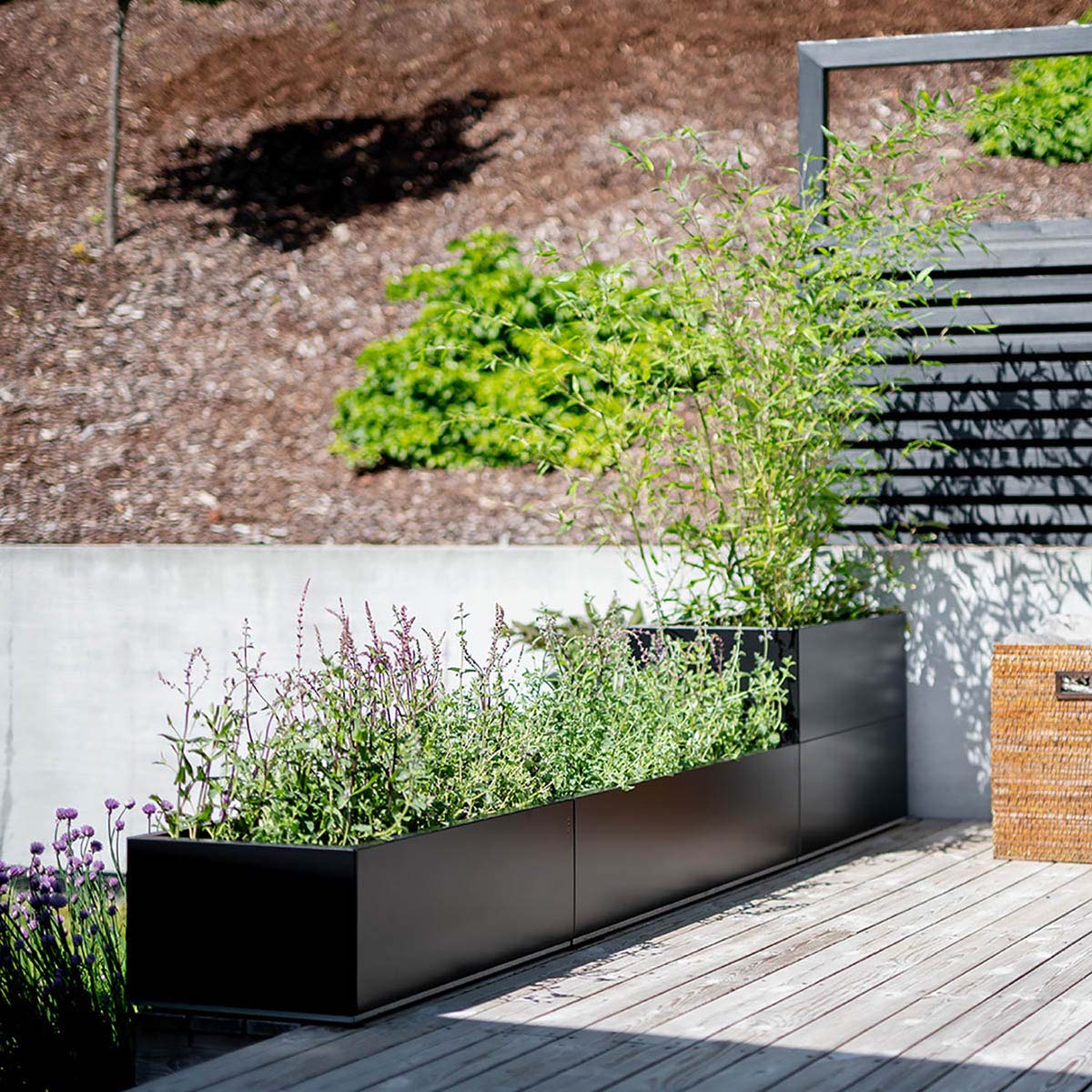 BEDD odlingslåda, Svart 80x40x25 cm