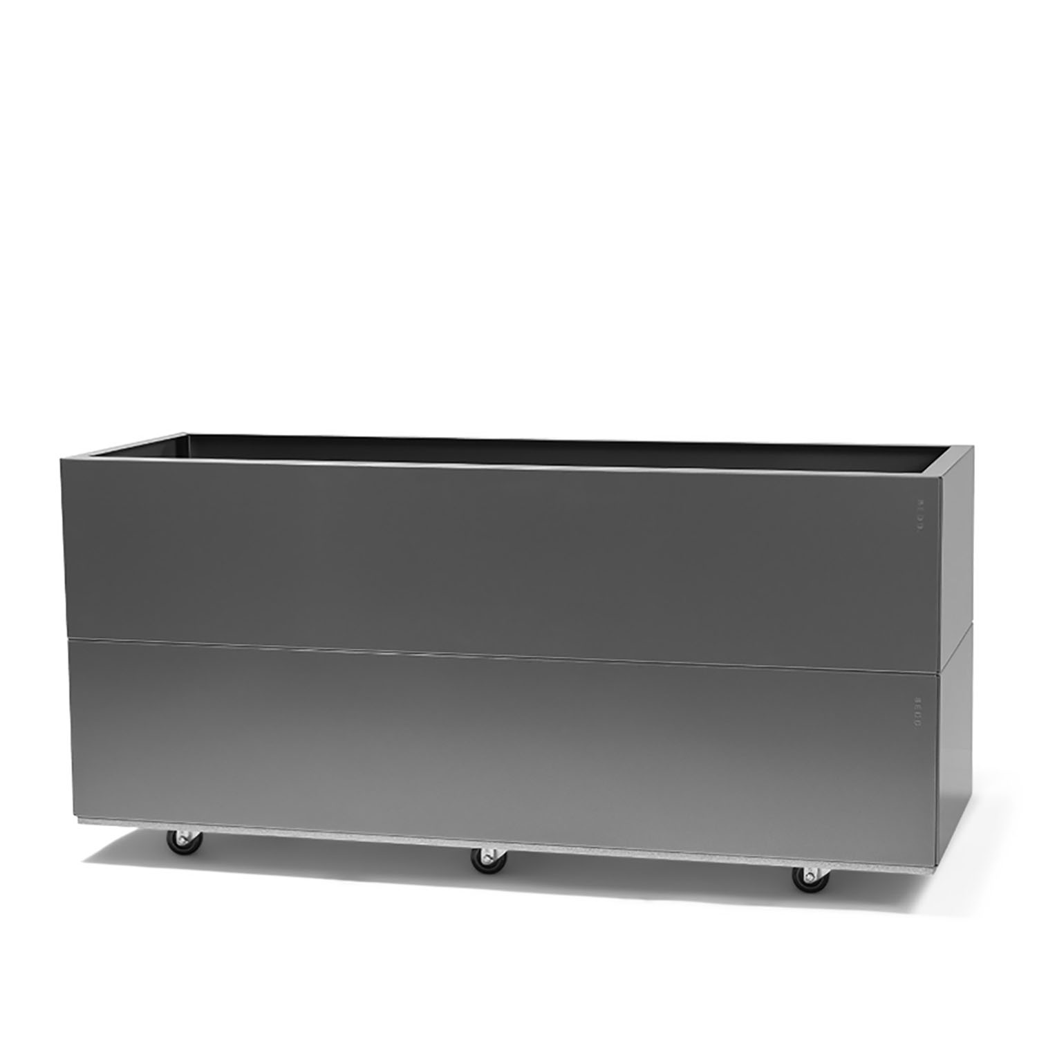 BEDD odlingslåda med ben/hjul, Grå 120x40x50 cm