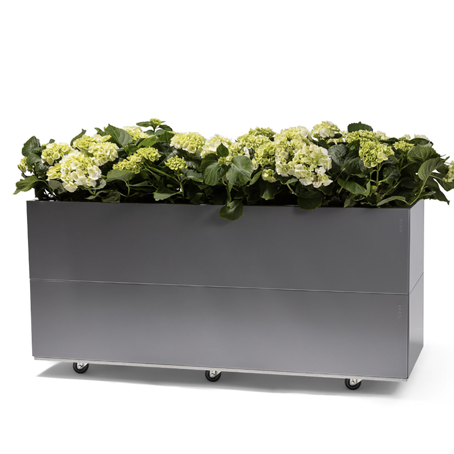 BEDD odlingslåda med ben/hjul, Grå 120x40x50 cm