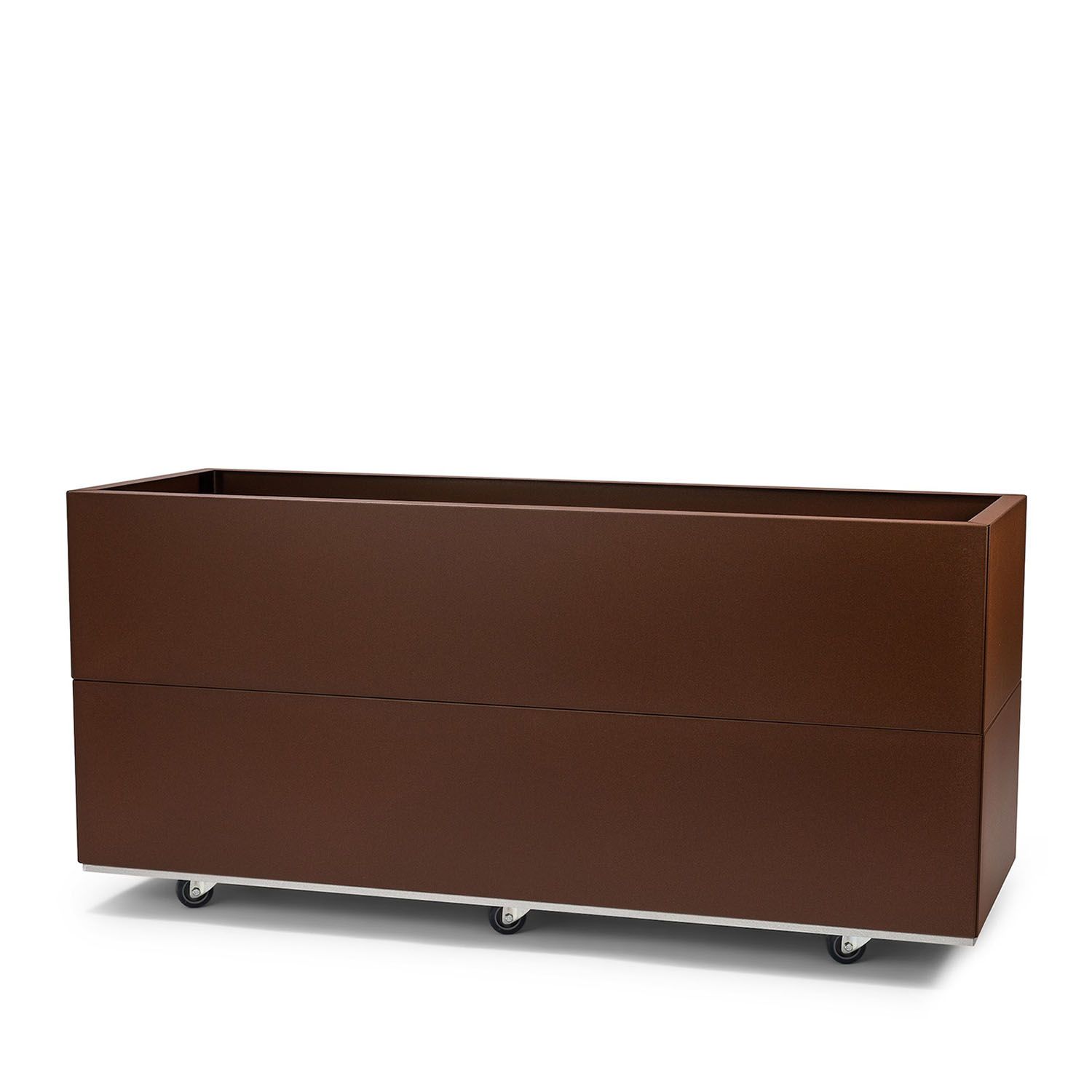 BEDD odlingslåda med ben/hjul, Rostlack 120x40x50 cm