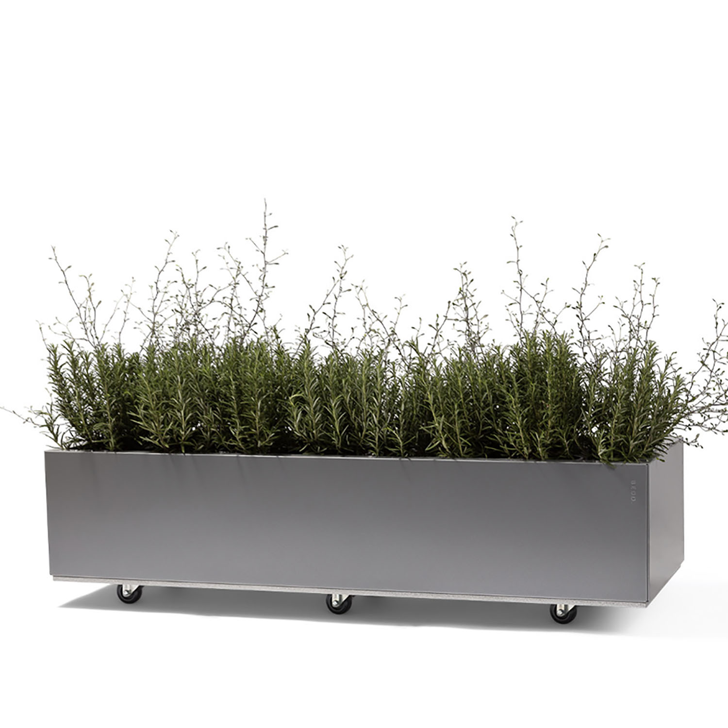 BEDD odlingslåda med ben/hjul, Grå 120x40x25 cm