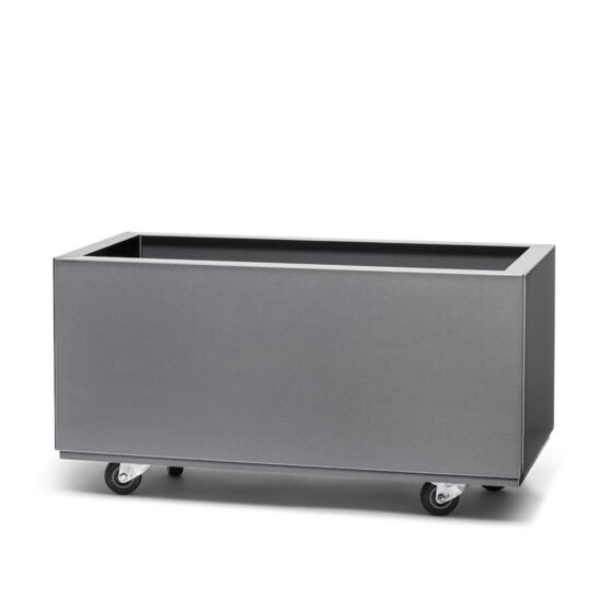 BEDD odlingslåda med hjul, Grå 60x30x25 cm