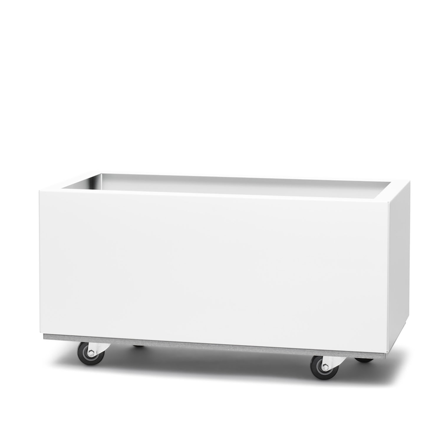 BEDD odlingslåda med hjul, Vit 60x30x25 cm