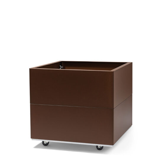 BEDD odlingslåda med ben/hjul, Rostlack 60x60x50 cm