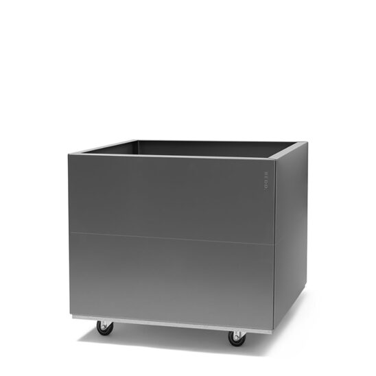 BEDD odlingslåda med ben/hjul, Grå 60x60x50 cm