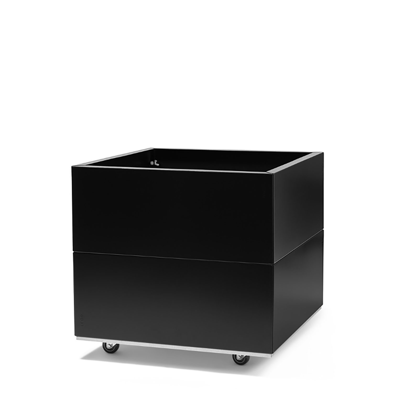 BEDD odlingslåda med ben/hjul, Svart 60x60x50 cm