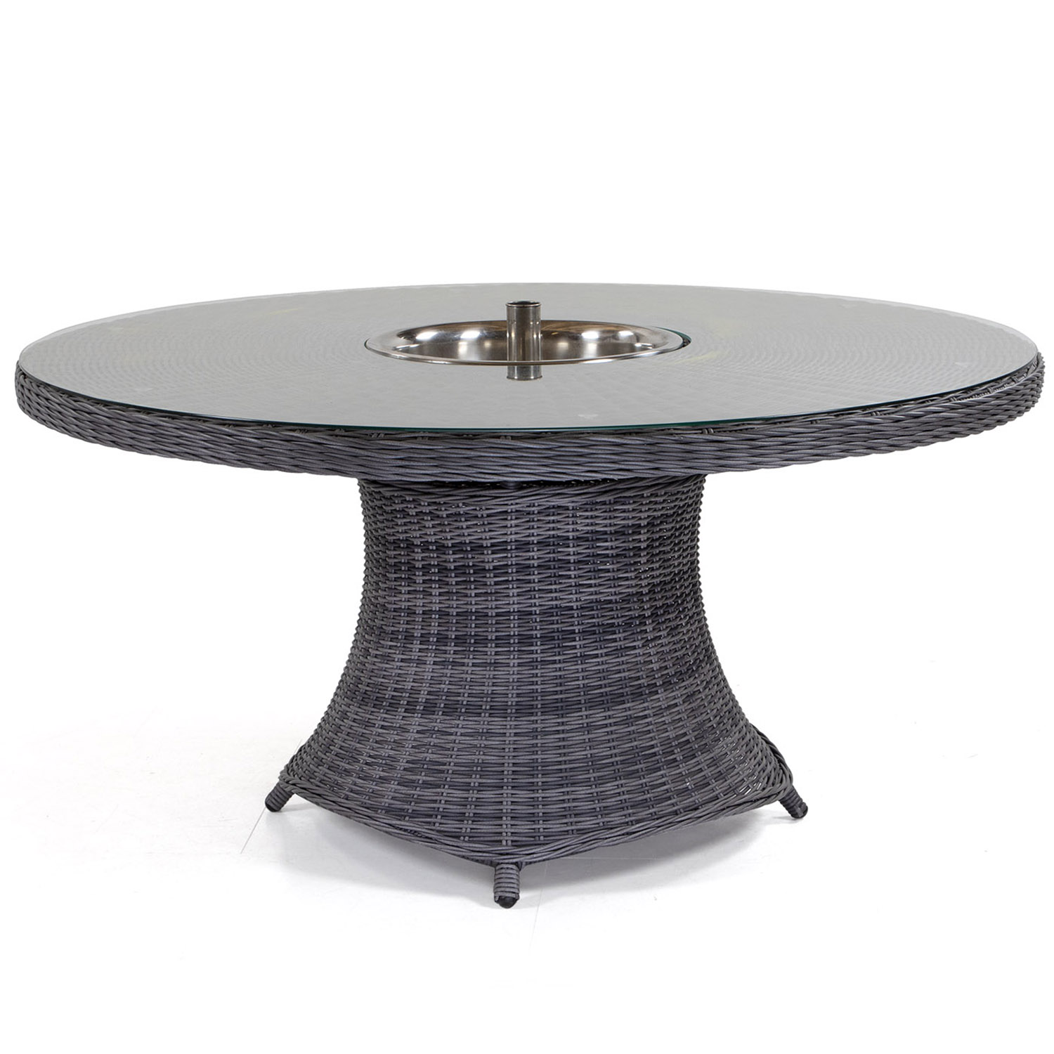 Hastings bord med ishink antracit Ø150 cm