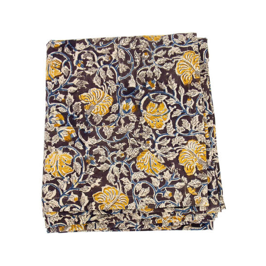 Afroart Yellow Poppy bordsduk svart/gul 140x250 cm