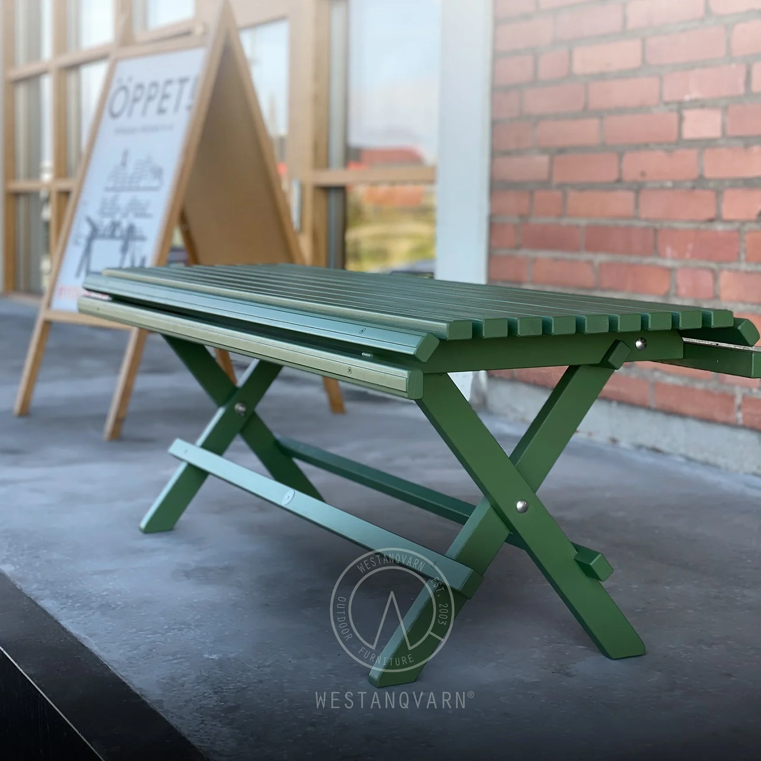 Sundborn bänk skogsgrön 145 cm