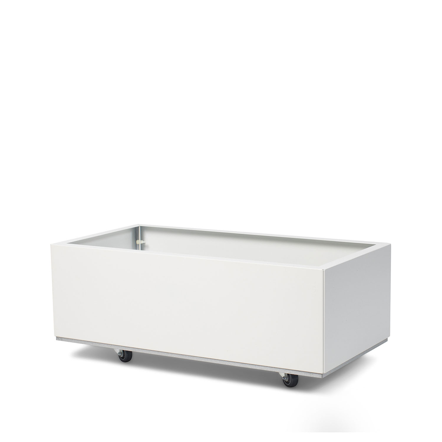 BEDD odlingslåda med ben/hjul, Vit 80x40x25 cm