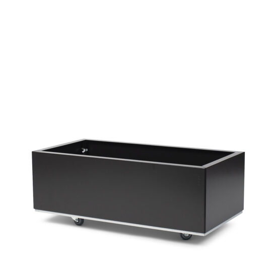 BEDD odlingslåda med ben/hjul, Svart 80x40x25 cm