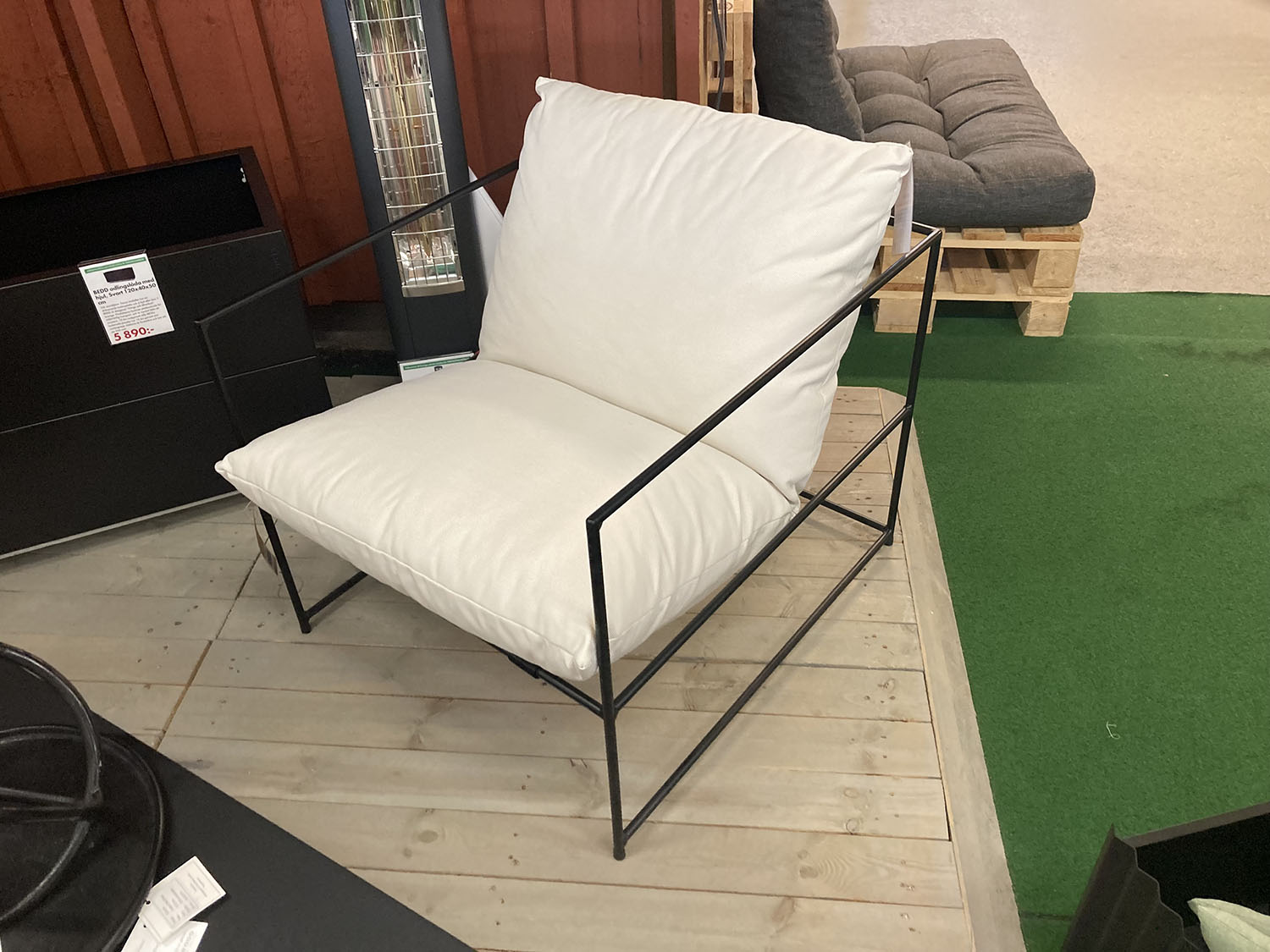 Cannes fåtölj sandmelerad inkl. dyna - Bild 3