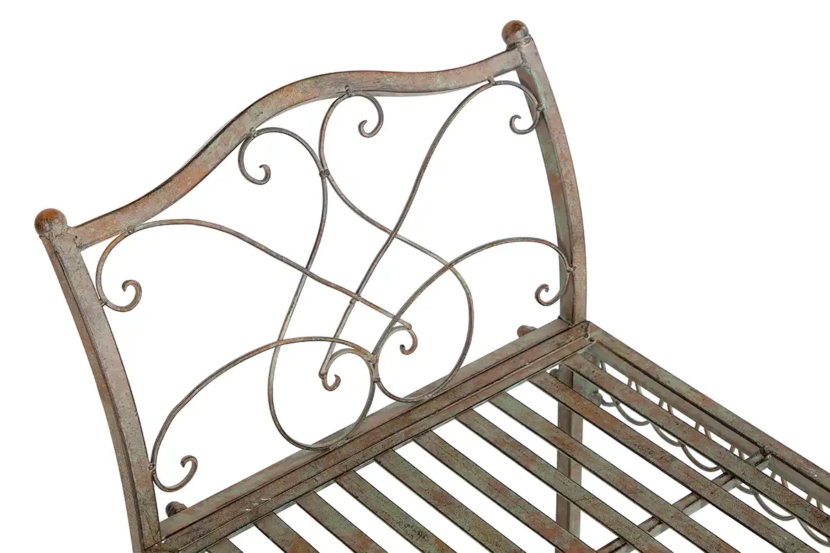 Smidesbänk rostgrön 130 cm