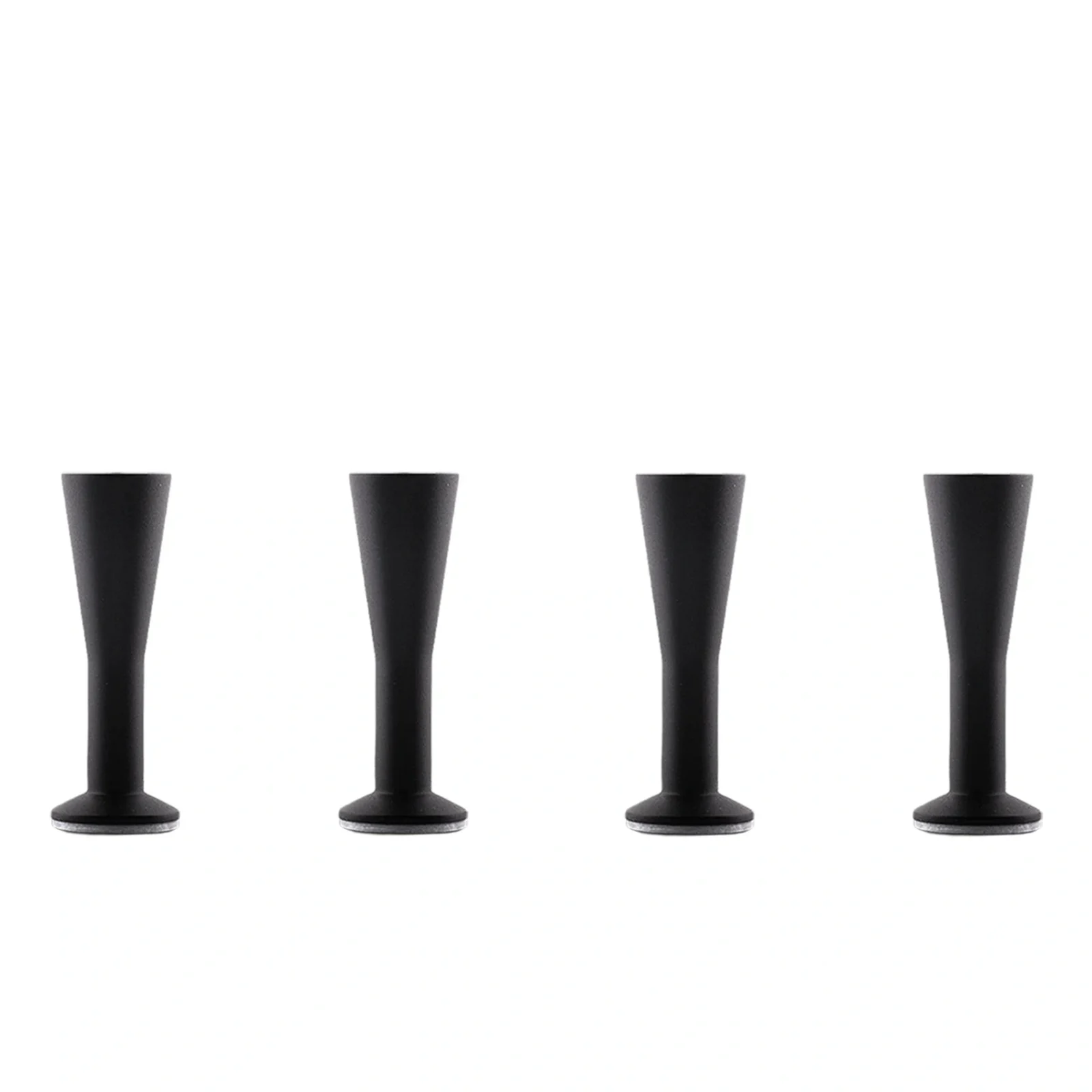 Design sängben - matt svart stål, 12 cm