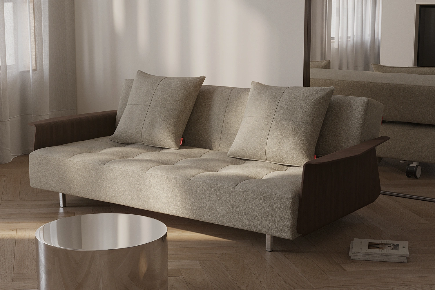 Long Horn E.L. bäddsoffa med armstöd