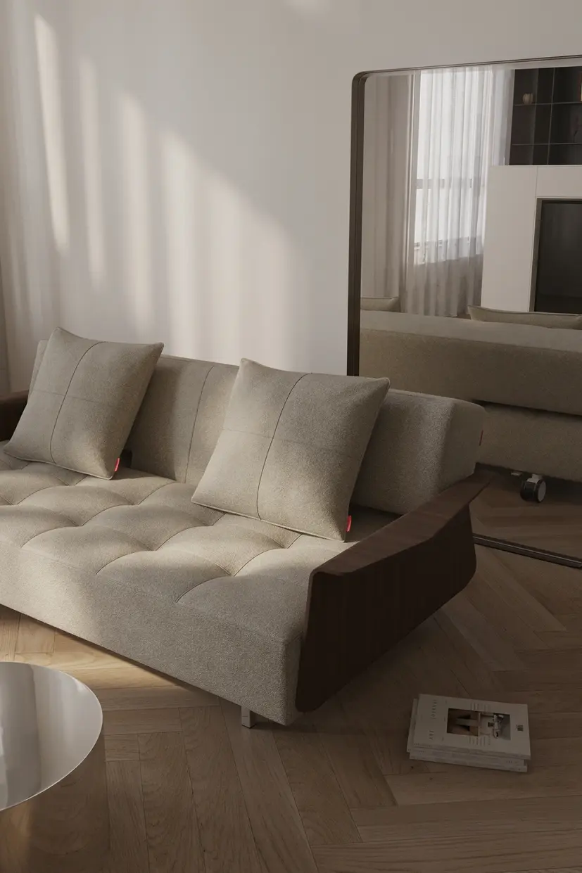 Long Horn E.L. bäddsoffa med armstöd