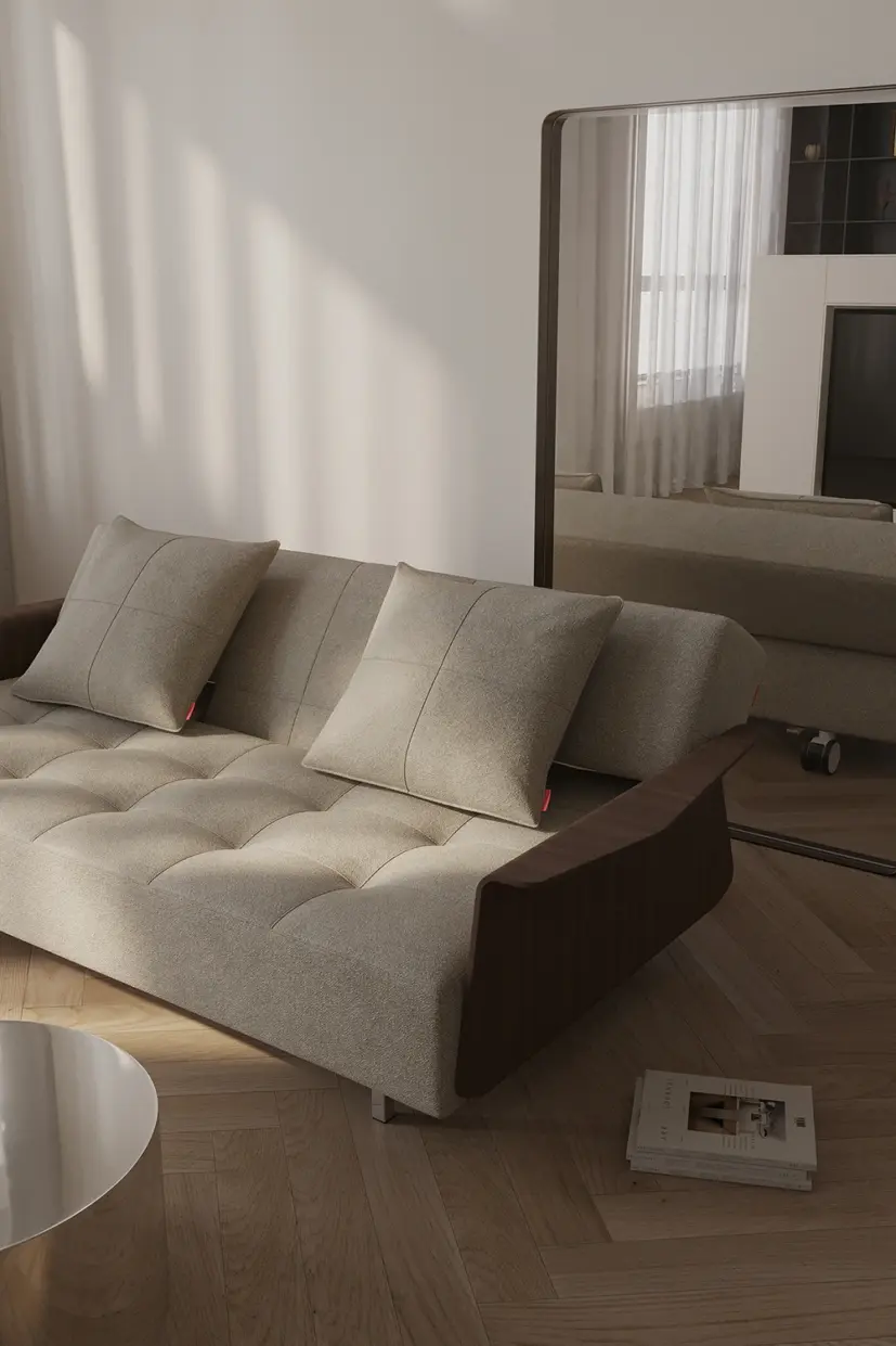 Long Horn E.L. bäddsoffa med armstöd