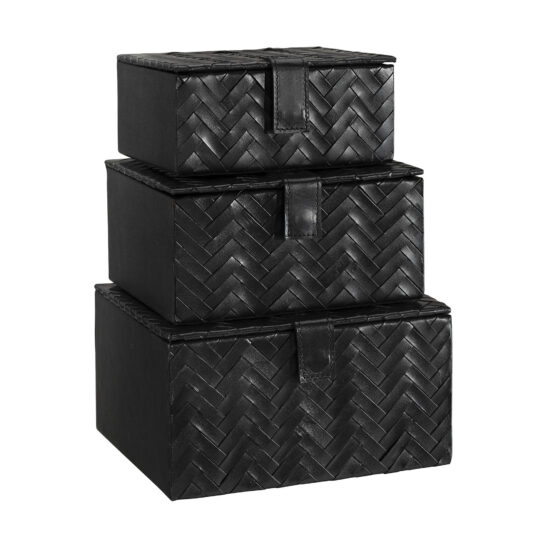 Artwood Fontana box svart 3-setb