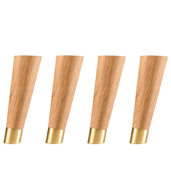 Lutande rund ek/mässing 20 cm