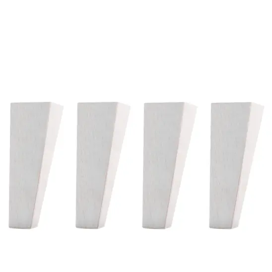 Svängd fyrkantig vit 18 cm