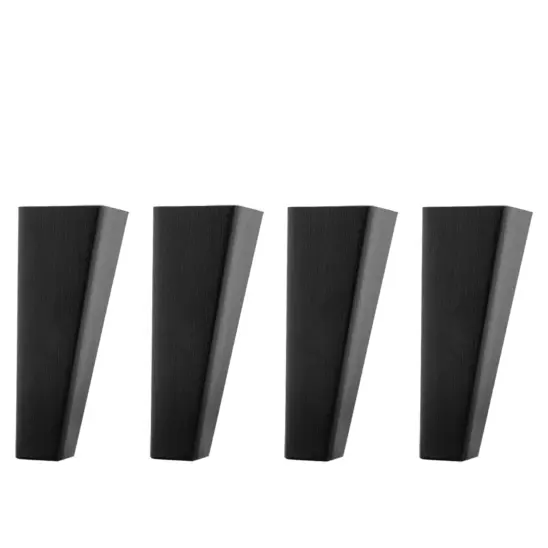 Svängd fyrkantig svart 18 cm