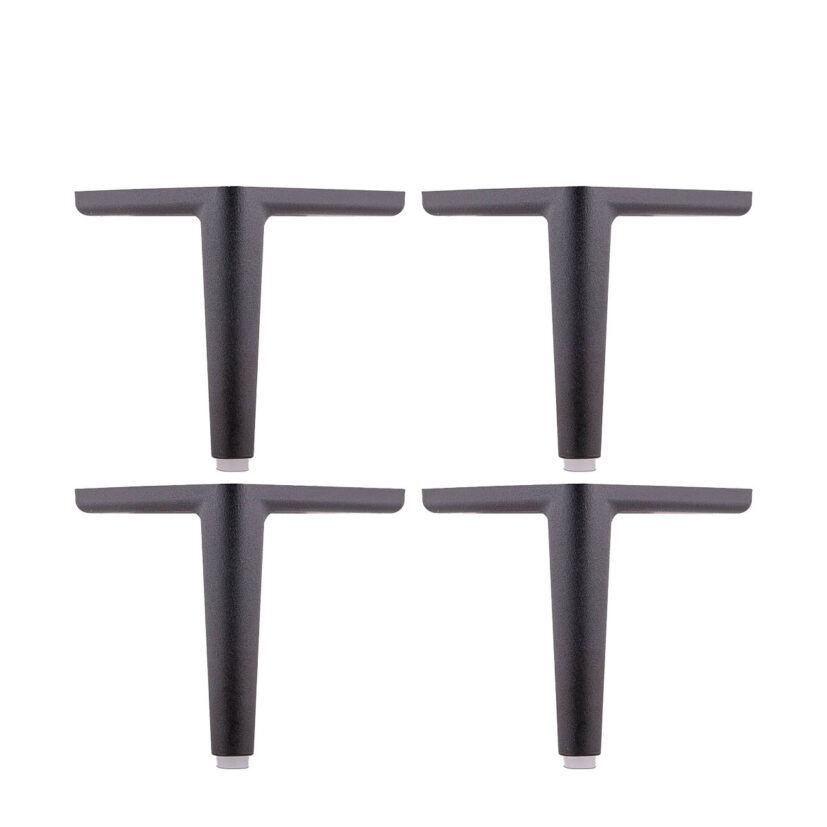 Modernt rakt svart metall 12 cm