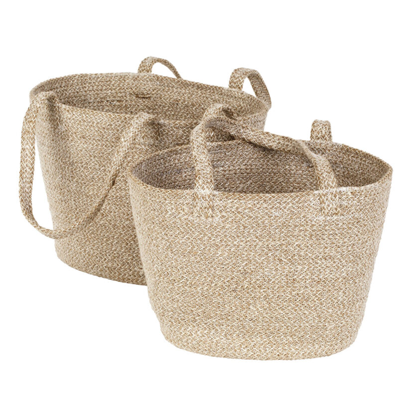 Ella Jute väska vit/natur liten